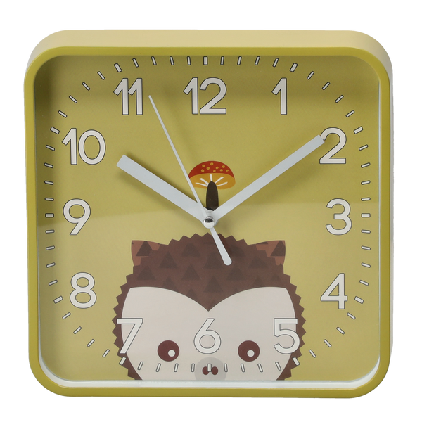 ZEGAR WISZĄCY DZIECIĘCY KWADRATOWY 20,2 x 20,2 x 3,5 CM MIX 4 WZORÓW *4603