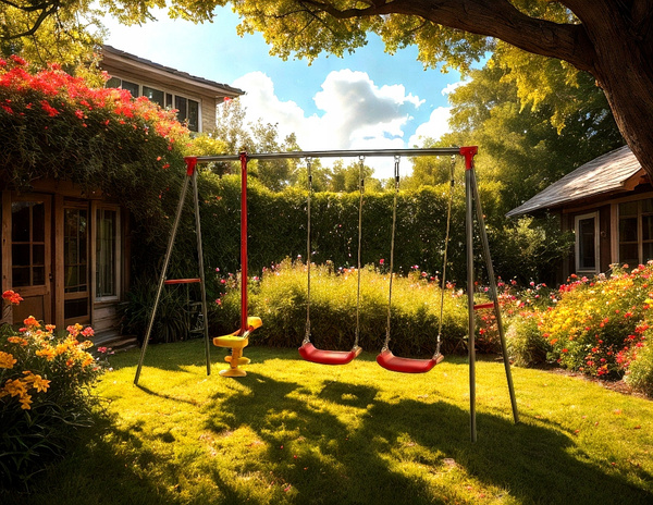 FOUR-SEATER GARDEN SWING 290 x 180 x 200 CM