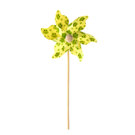 PINWHEEL WITH FROGS 9 x 27,5 CM WHITE/YELLOW