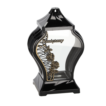 LANTERN 30CM FARAON MIC ROSE ÎNĂLȚĂTOARE NEGRU-AURIU PACHET=8*5865