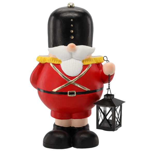 CHRISTMAS FIGURINE - LEAD SOLDIER WITH A LANTERN
