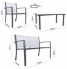 GARDEN FURNITURE SET - BENCH, 2 CHAIRS, TABLE *0846
