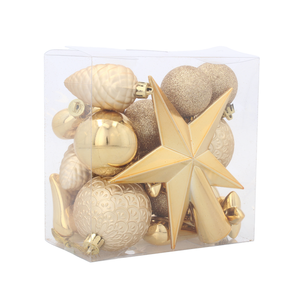 KPL. 19 BOMBEK CZERWONY/ZŁOTY/SREBRNY MIX WZORÓW *3201