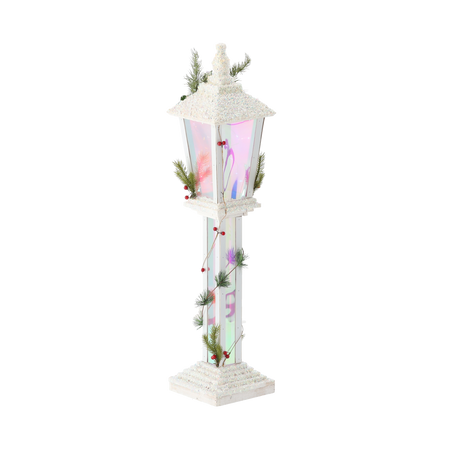 LANTERNĂ DE CRĂCIUN ALBĂ LED 19 x 19 x 85 CM *5188