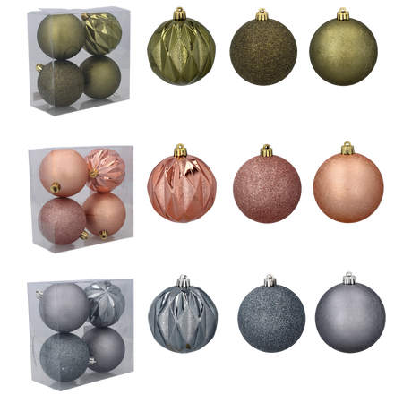 SET 4 BILETE 8 CM OLIV/BRONZAT/GRAFIT MIX DE MODELE *7443