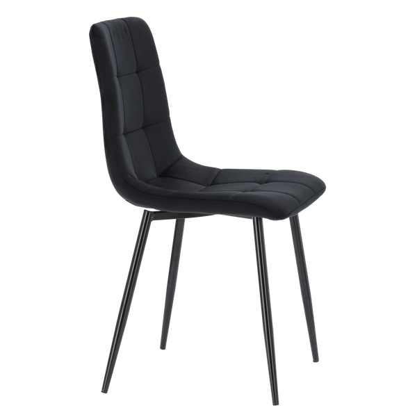 KRZESŁO NOWOCZESNE WELUROWE CZARNE *2951