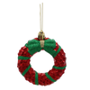 SET OF 6 CHRISTMAS TREE ORNAMENTS - WREATH / CHRISTMAS TREE 8CM pack=6sets