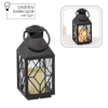 VÁNOČNÍ LAMPION 11 x 11 x 26,5 CM S LED VLOŽKOU ČERNÝ *2522