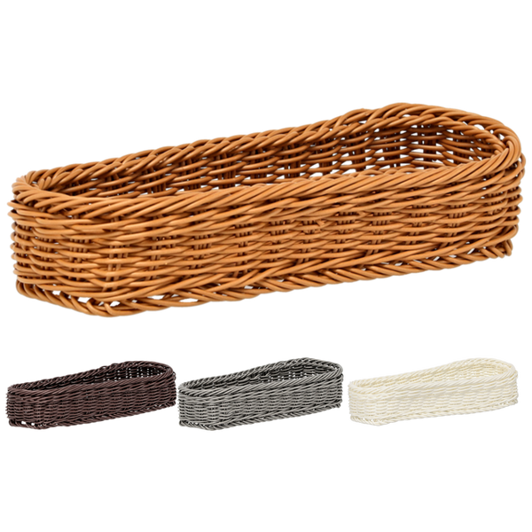 RECTANGULAR BASKET 28 X 11 X 5.5 CM ASSORTED COLORS