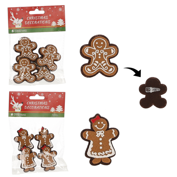 SADA 4 PERNÍKŮ S KLIPY MIX VZORŮ 3,5 x 4,5 CM *8471