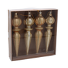 SET 4 DECORAȚIUNI DE BRAD LUNGI 16 CM MIX DE CULORI *5355