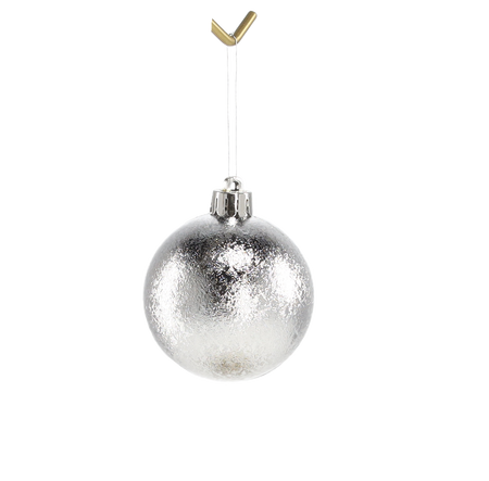 SET OF 12 BAUBLES 6 CM RED/GOLD/SILVER