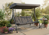 HUŚTAWKA OGRODOWA 194 x 120 x 174 CM ANTRACYT Z FUNKCJĄ LEŻANKI PREMIUM 