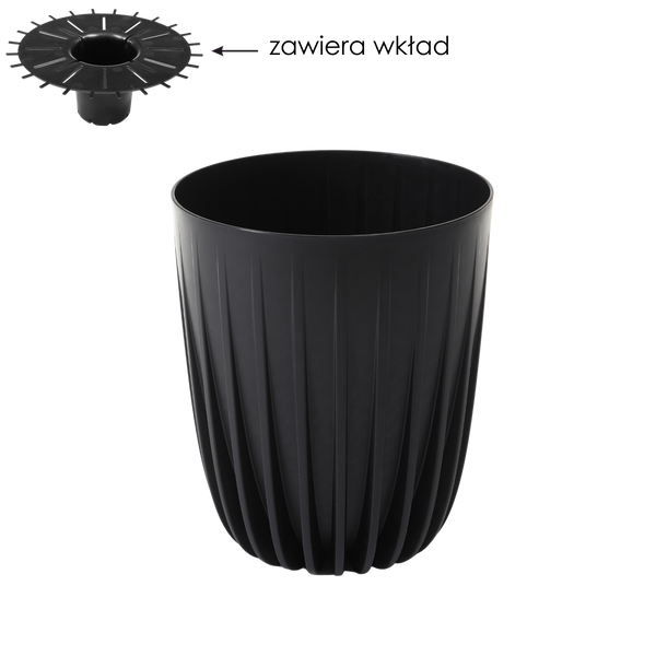 GHIVECHEA MIRA 145 MM ECO RECYCLED – NEGRU *9127*