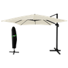 GARDEN UMBRELLA "ROMA" 3 X 4 M BEIGE WITH COVER