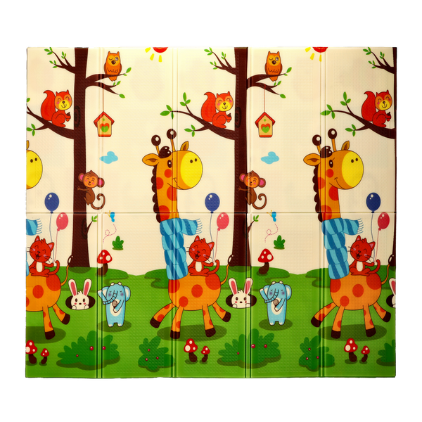 DVOJITÁ VZDELANECKÁ PODLOŽKA 180x200x1 CM SLOŽITEĽNÁ ZVIERA + TAŠKA *4374