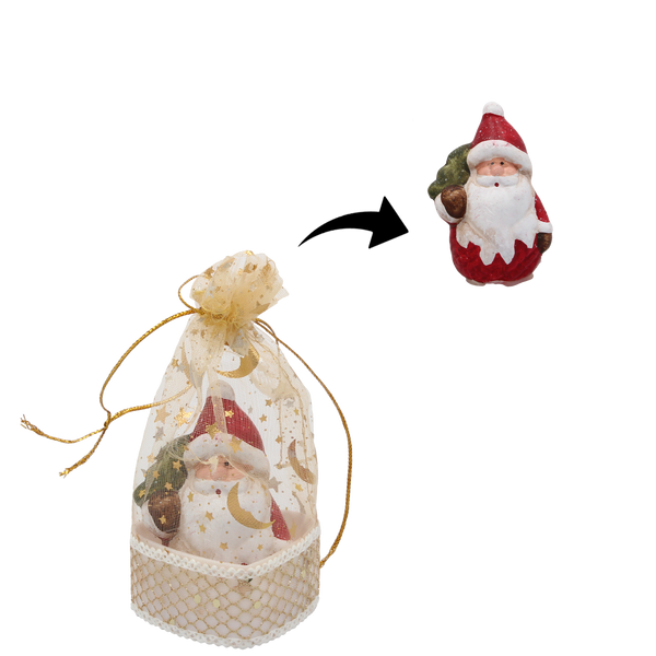CHRISTMAS DECORATION - SANTA CLAUS/SNOWMAN 4 x 3 x 6 CM
