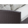 SET MARE DE MOBILIER DE GRĂDINĂ (CANAPEA, 2 FOTOLII, 2 PUFE, MASĂ) - MARRON, PERNITE - BEIGE *8805