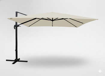 GARDEN UMBRELLA "ROMA" 3 X 3 M BEIGE WITH COVER