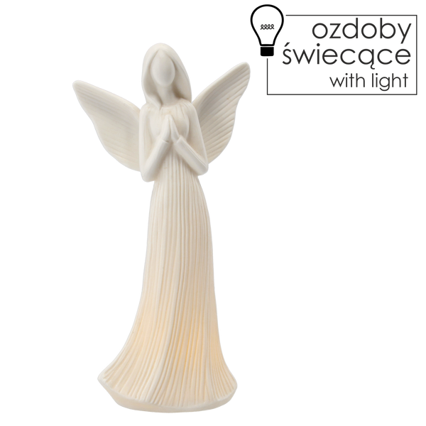 FIGURKA ANIOŁ LED WYS. 23,6 CM opak=4szt *3362