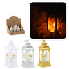 LANTERNĂ SĂRBĂTOARE 5,2 x 5,2 x 12,5 CM CU LED ARGINTIE/AURIE/ALBĂ CU ÎNGER disp=12buc *2577