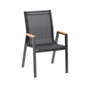 STEEL TEXTILENE CHAIR 61 x 56 x 90 CM BLACK