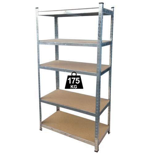 REGAŁ 5-POZIOMOWY 180 x 90 x 40 CM UDŹWIG PÓŁKI: 175 KG *0878