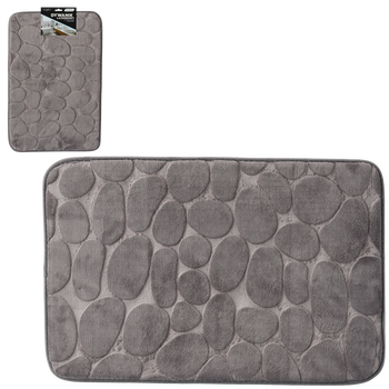 BATH MAT WITH ANTI-SLIP BACKING 40 X 60 CM GREY