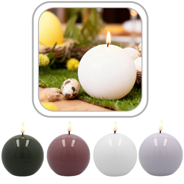 CANDLE DIN WAX LED - BOL 8,5 x 8,5 CM MIX CULOARE *9317