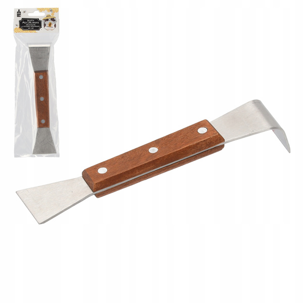 DŁUTO PSZCZELARSKIE NIERDZEWNE W OPRAWIE DREWNIANEJ 20 CM *4056