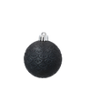 SET OF 6 BAUBLES 6 CM BURGUNDY/ANTHRACITE/CHAMPAGNE (TUBE)