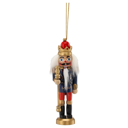 SET OF 4 CHRISTMAS DECORATIONS WOODEN SOLDIER 12.5 CM
