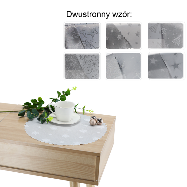 MĂNĂ CULOARE DUBLĂ ARGINTIE MIX FI 28 CM CRĂCIUN PACHET. 1BUC *4228