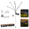 Set de 2 lămpi solare H 70 cm cu 6 LED-uri alb cald *5899