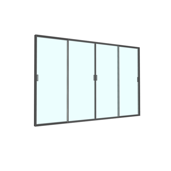 DRZWI SZKLANE PRZESUWNE DO PERGOLI ALUMINIOWEJ 4 M