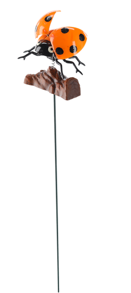 OZDOBA NA PIKU DO DONICY / OGRODU - BIEDRONKA 10 CM / 50 CM *5344