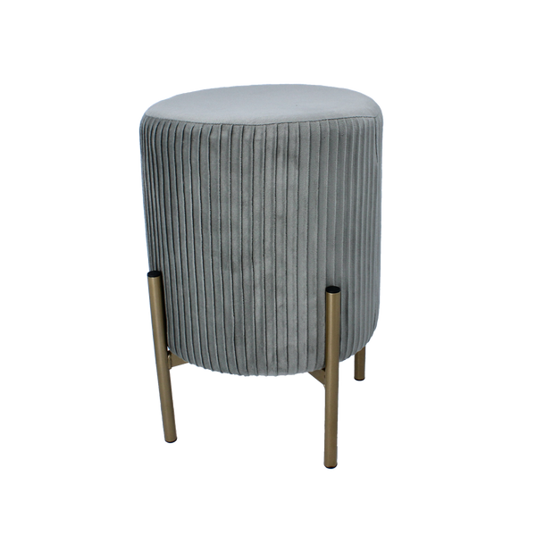 ROUND POUF WITH LEGS 28 X 42 CM GREY