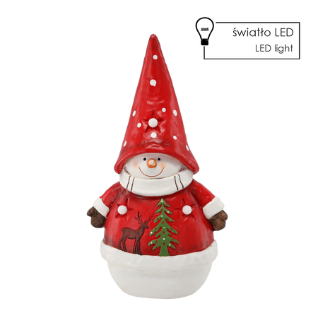 FIGURĂ RELIGIOASĂ - ZĂPADA ÎN CĂCIULĂ 28,5 X 18 X 51,5 CM LED *1087