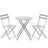 ROUND TABLE BISTRO SET - TAUPE