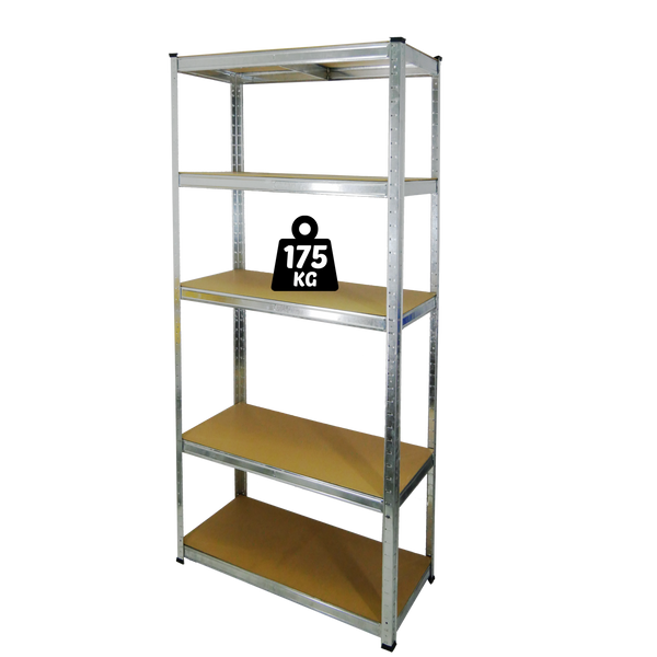 REGAŁ 5-POZIOMOWY 180 x 90 x 30 CM UDŹWIG PÓŁKI: 175 KG *5870