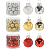 SET OF 24 CHRISTMAS TREE BAUBLES MIX COLORS 2,5 CM
