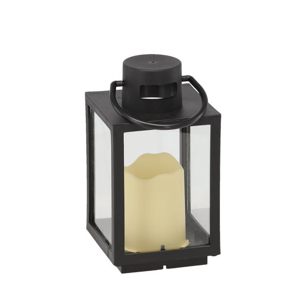 LANTERNĂ DE SĂRBĂTOARE 11 x 11 x 20,5 CM CU LED NEGRU *2539