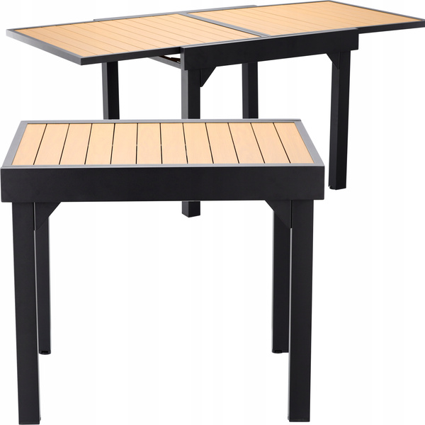 ROZKLADACÍ ALUMINIOVÝ STÔL "ALEX" 90/180 x 90 x 75,5 CM *0381