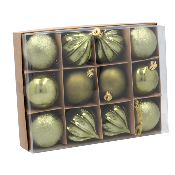 KPL. 12 BOMBEK 6 CM OLIVE/ CUPRU/ GRAFIT MIX DE MODELE *7627