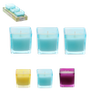 SET DE 3 CANDLE DECORATIVE CITRONELLA "ELIS" 5 X 5 CM MIX CULOARE *7447