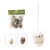 KPL. 6 VELIKONOČNÍCH VAJÍČEK 6 CM S ZÁVESNOU ŠŇŮROU MIX BARVY *9410