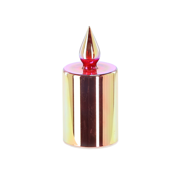 LED LAMPIÓN - RÚŽOVÁ SVIEČKA 7 x 14.6 CM *1778