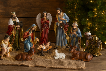 CHRISTMAS FIGURES SET 11 PCS. TO 53 CM