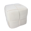 WOVEN CUBE POUF 40 X 40 X 40 CM WHITE