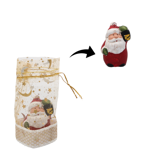 FIGÚRKA BOŽIEHO NARODENIA – MIKULÁŠ / SNEHULIAK V VACÍKU 4 x 3 x 6 CM balenie=16 ks *5104